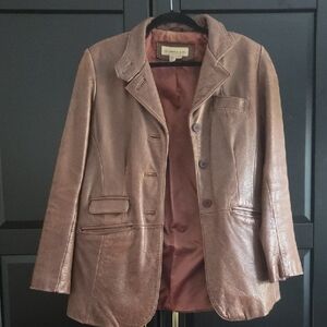 Elegant Brown Leather Jacket
